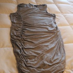 Torrid bodycon midi dress.  Gray